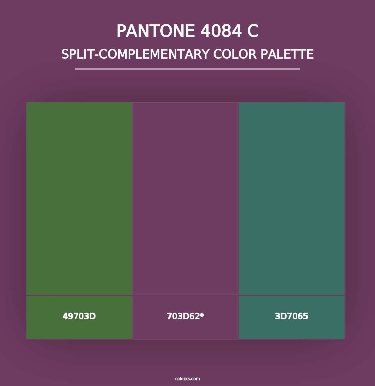 PANTONE 4084 C - Split-Complementary Color Palette