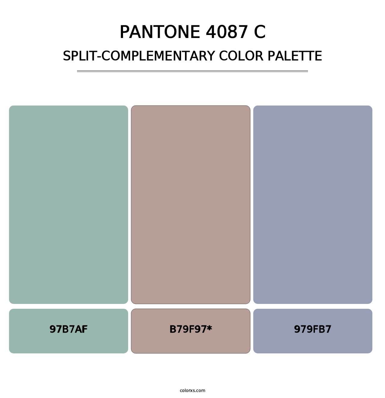 PANTONE 4087 C - Split-Complementary Color Palette