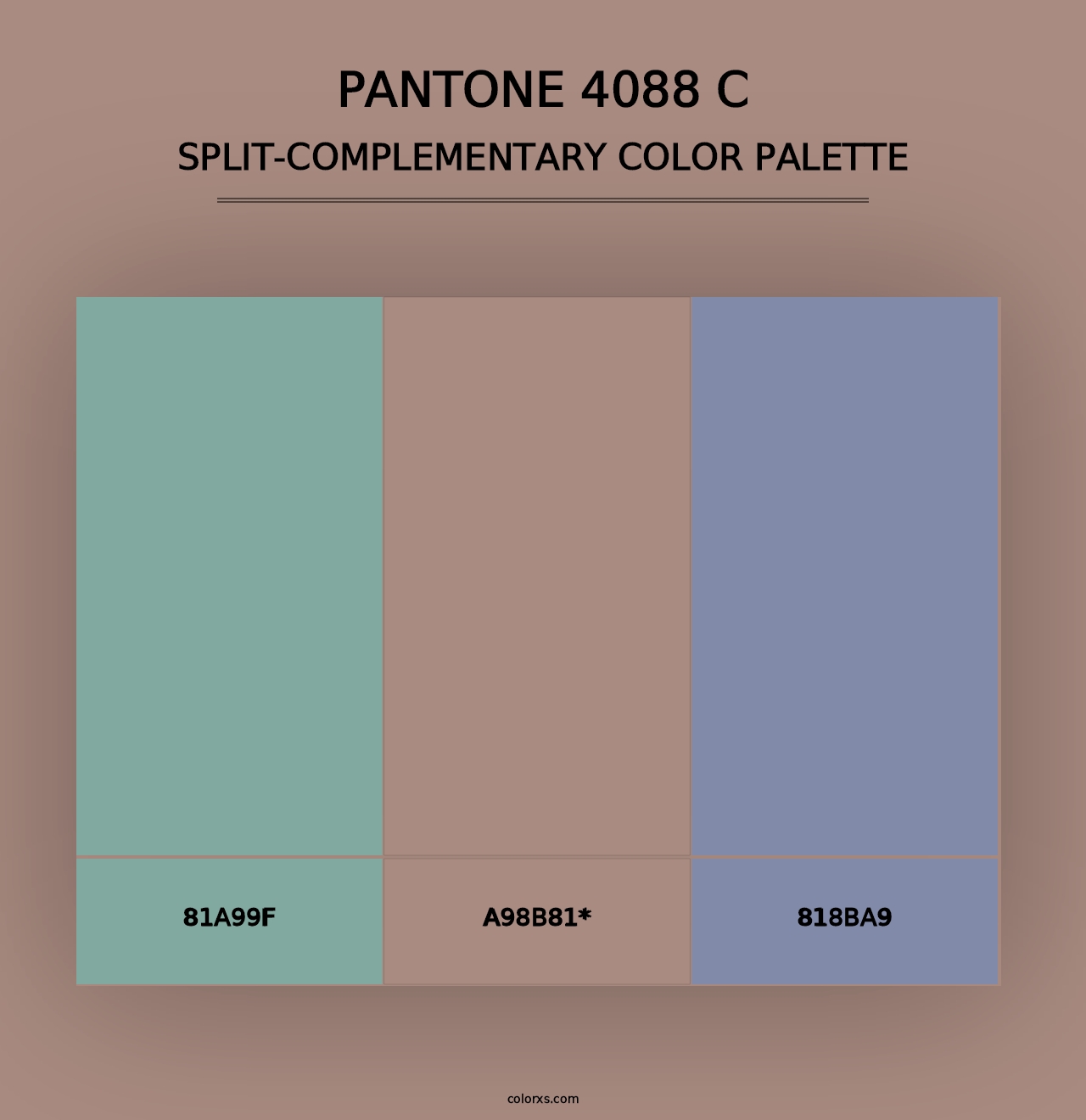 PANTONE 4088 C - Split-Complementary Color Palette