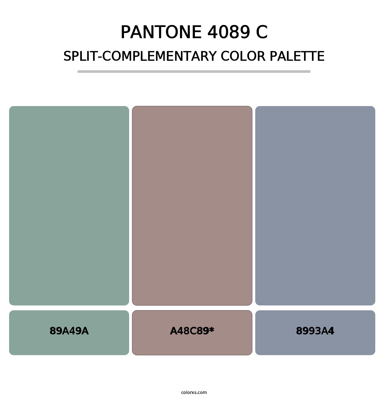 PANTONE 4089 C - Split-Complementary Color Palette