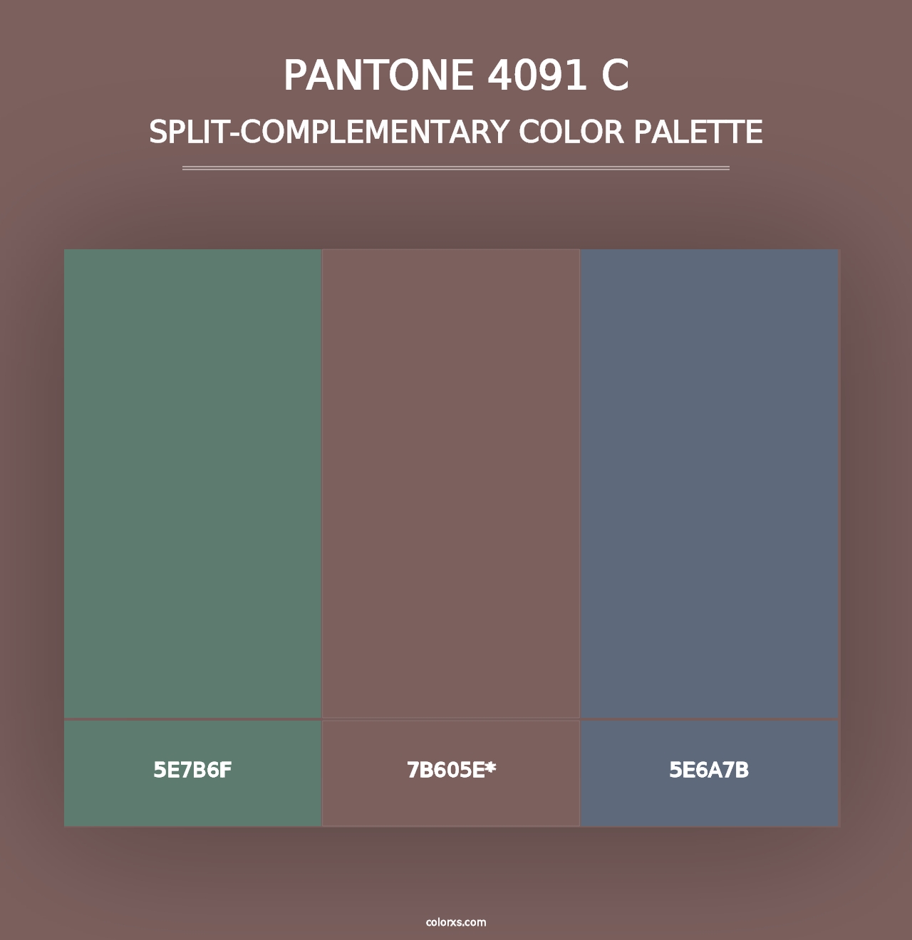 PANTONE 4091 C - Split-Complementary Color Palette