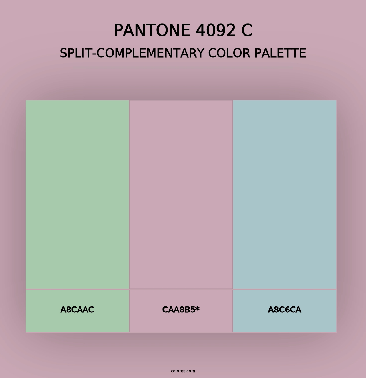 PANTONE 4092 C - Split-Complementary Color Palette