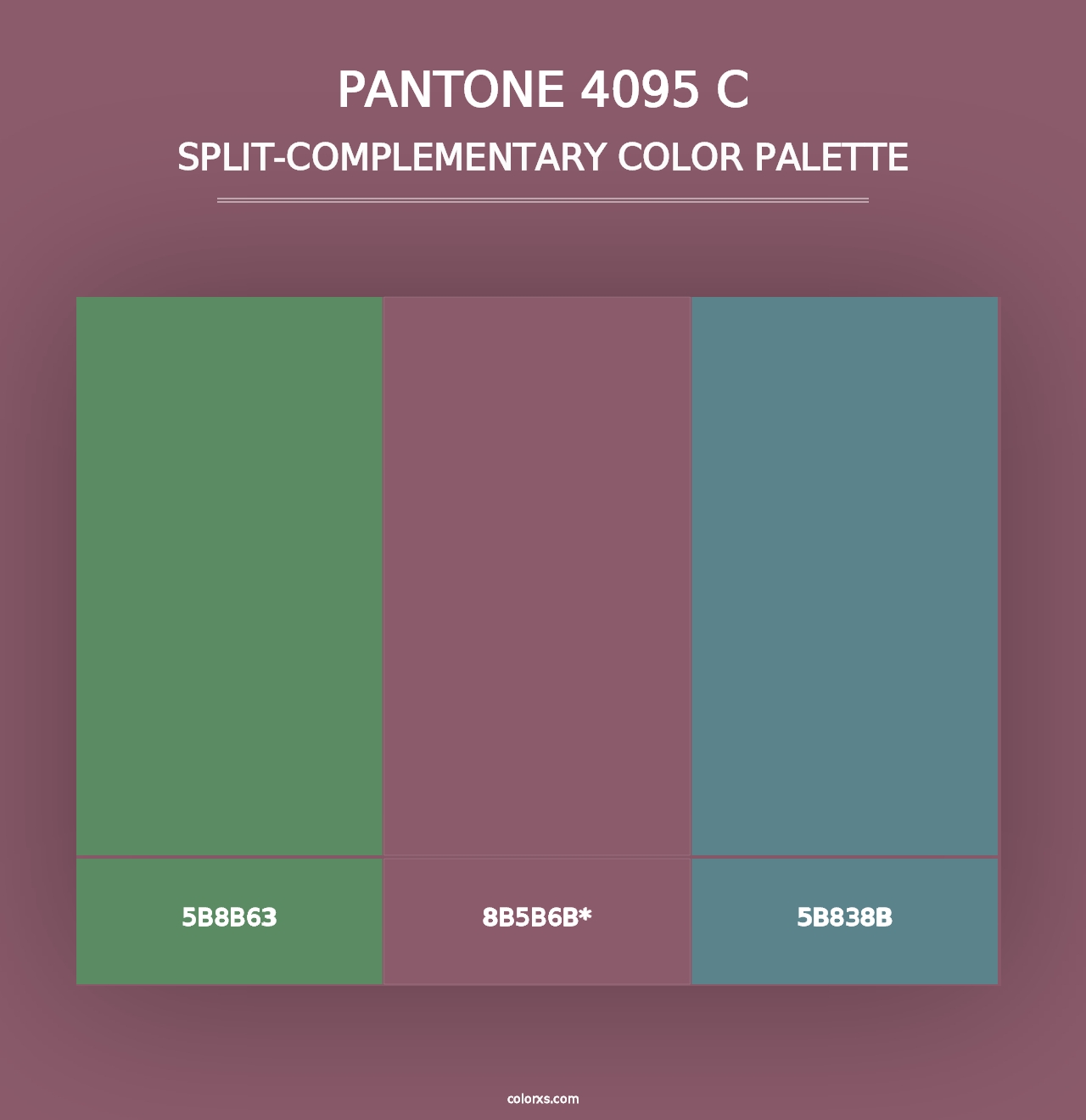 PANTONE 4095 C - Split-Complementary Color Palette