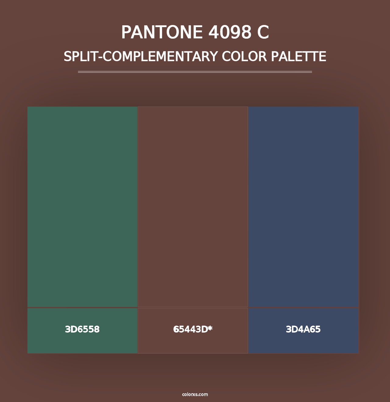 PANTONE 4098 C - Split-Complementary Color Palette