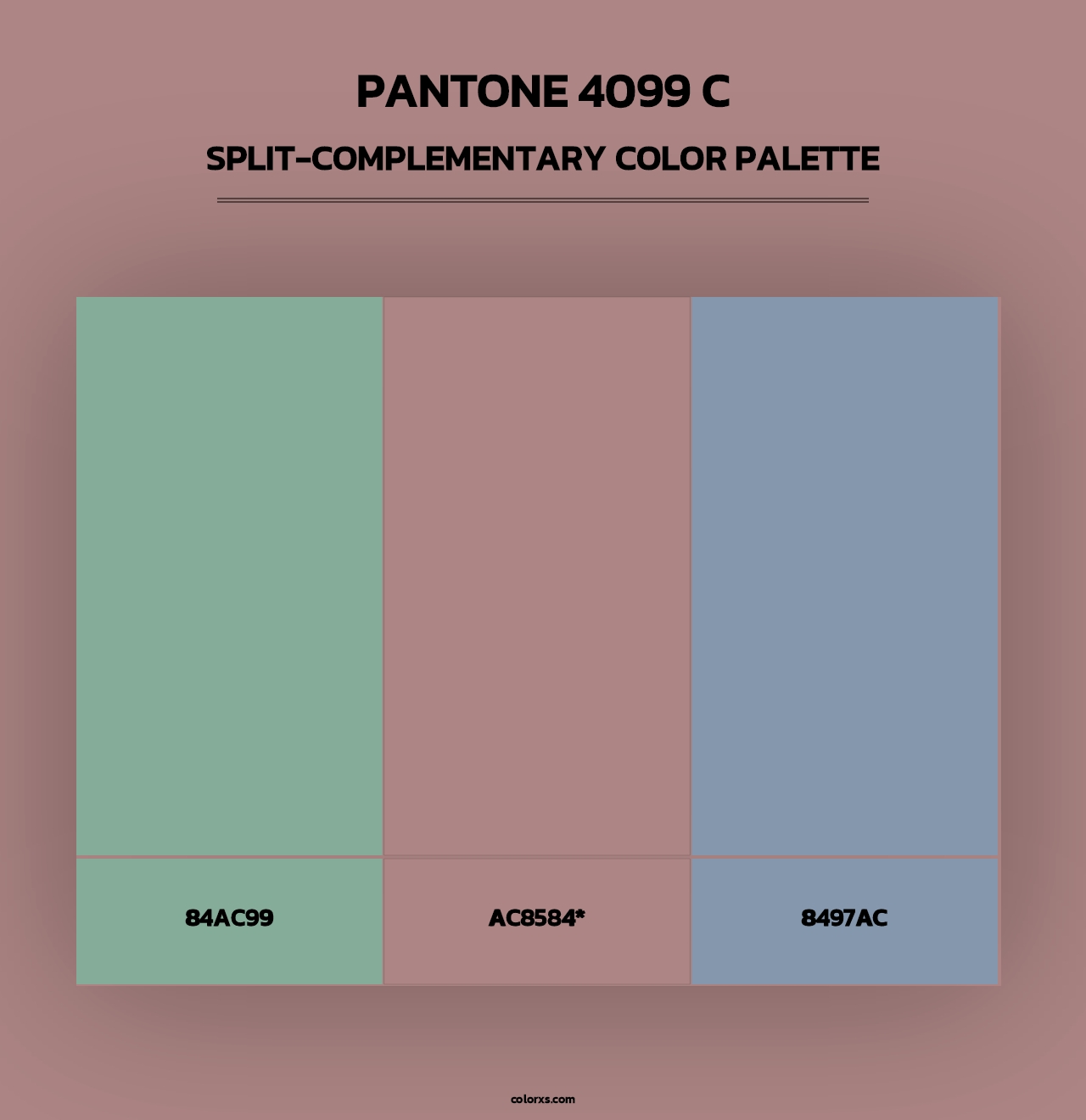 PANTONE 4099 C - Split-Complementary Color Palette