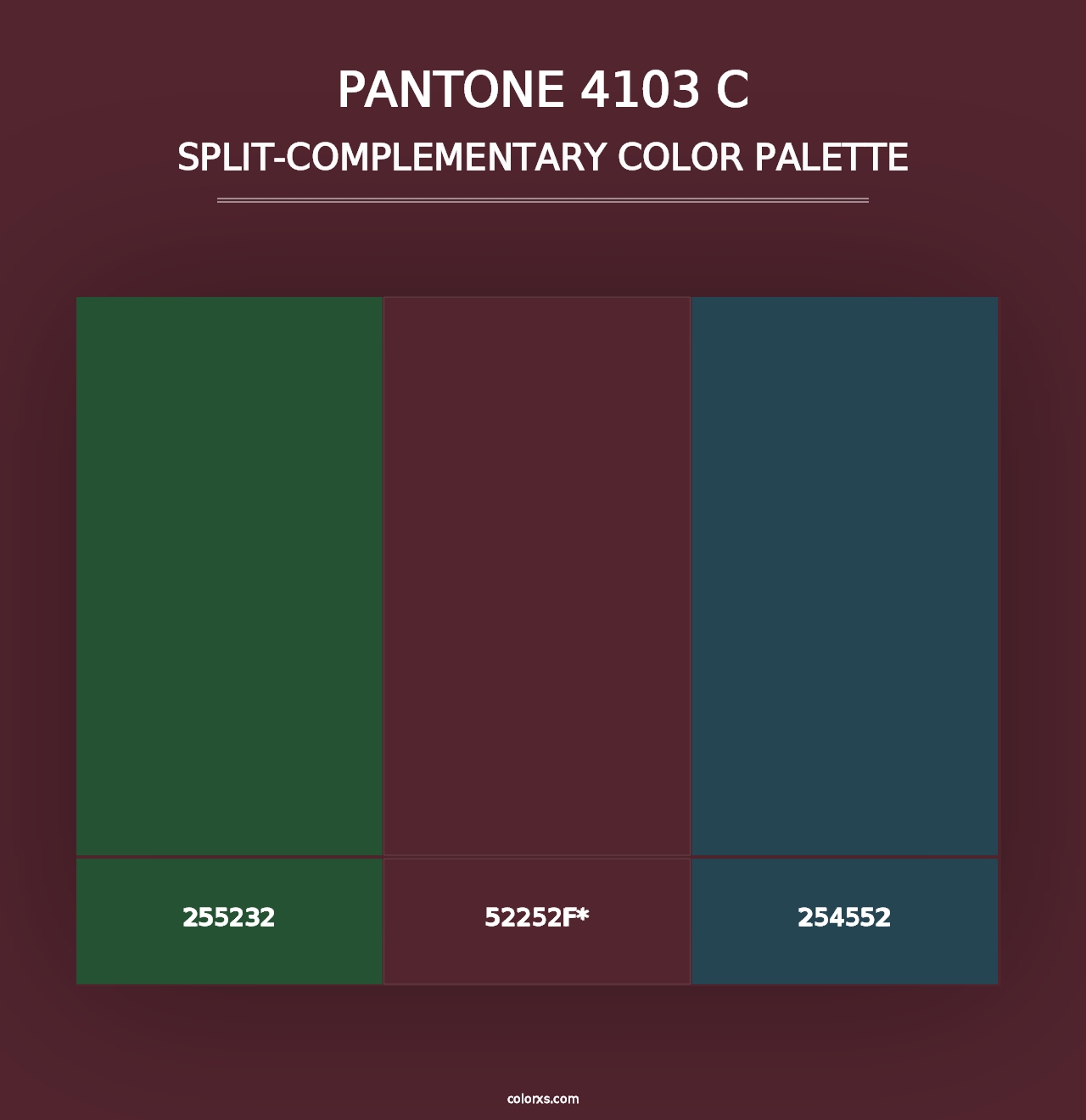 PANTONE 4103 C - Split-Complementary Color Palette