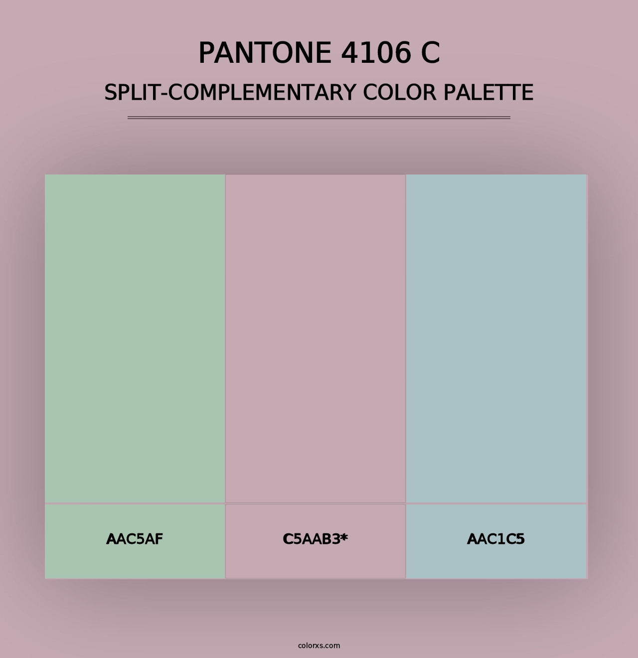 PANTONE 4106 C - Split-Complementary Color Palette