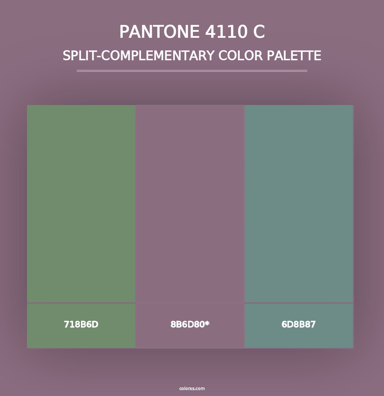 PANTONE 4110 C - Split-Complementary Color Palette