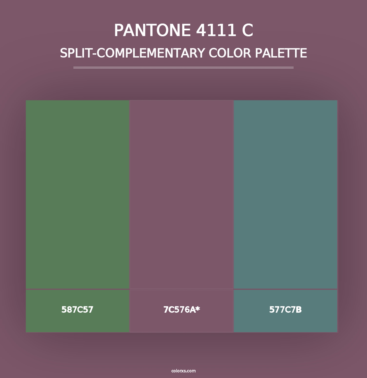 PANTONE 4111 C - Split-Complementary Color Palette