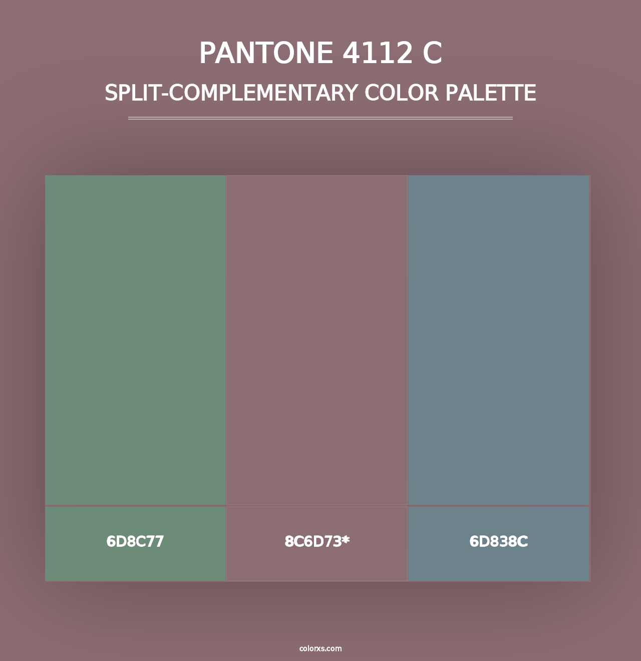 PANTONE 4112 C - Split-Complementary Color Palette