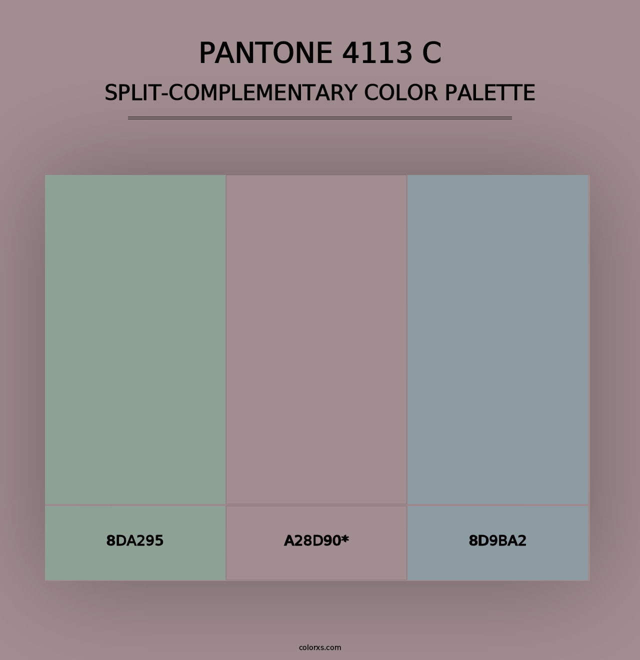 PANTONE 4113 C - Split-Complementary Color Palette