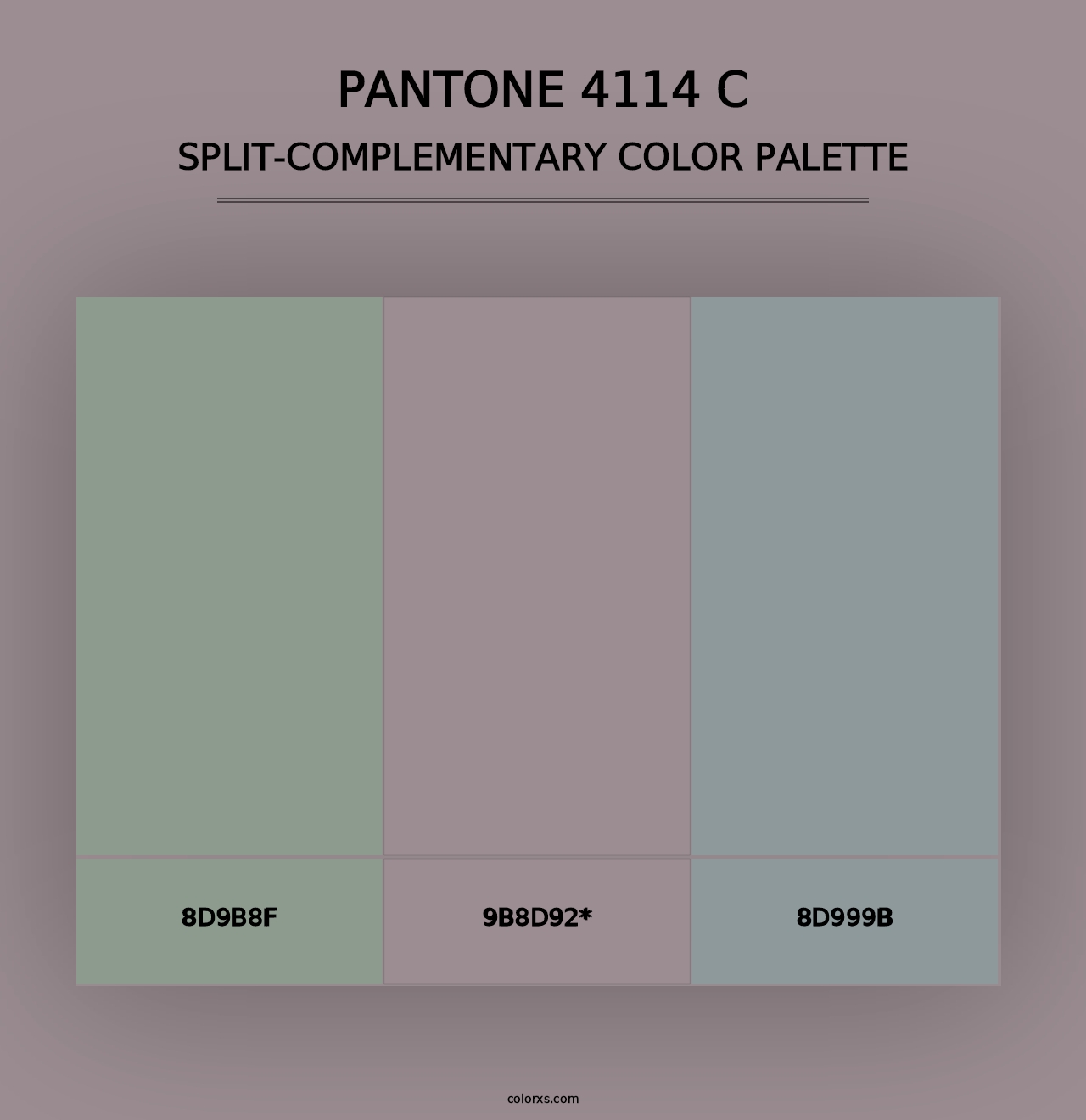 PANTONE 4114 C - Split-Complementary Color Palette