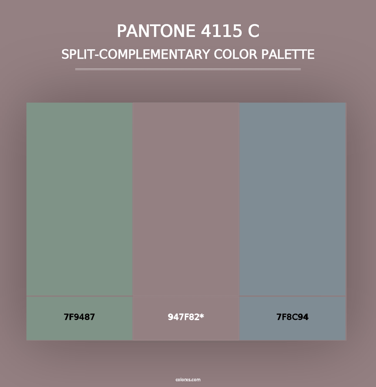 PANTONE 4115 C - Split-Complementary Color Palette