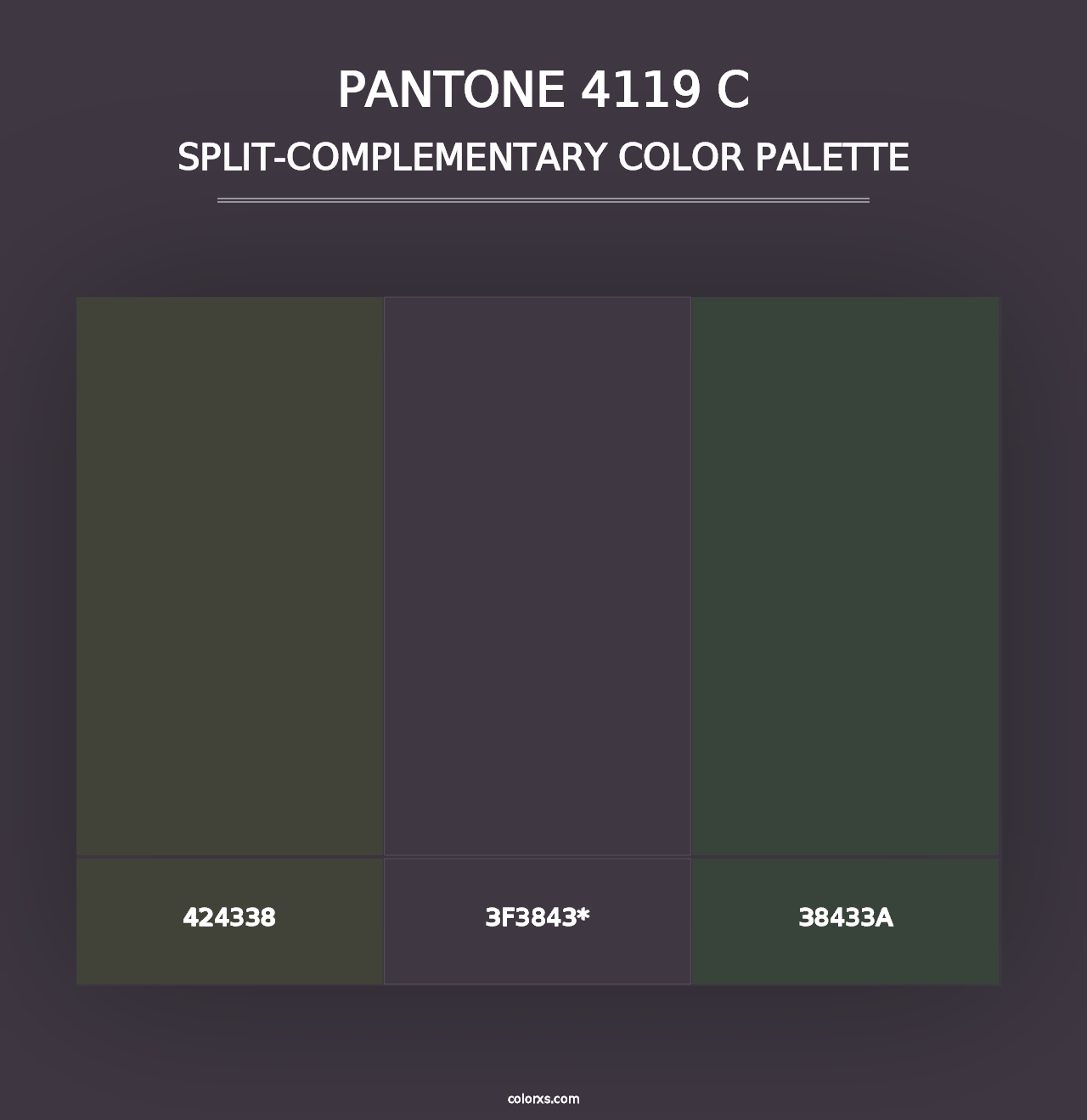 PANTONE 4119 C - Split-Complementary Color Palette