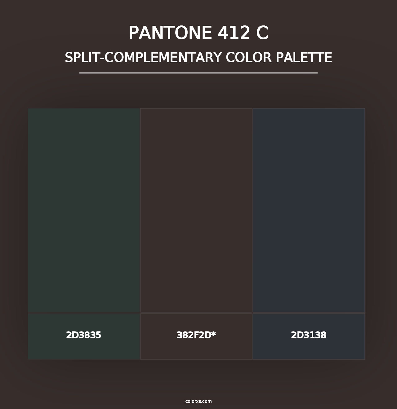 PANTONE 412 C - Split-Complementary Color Palette