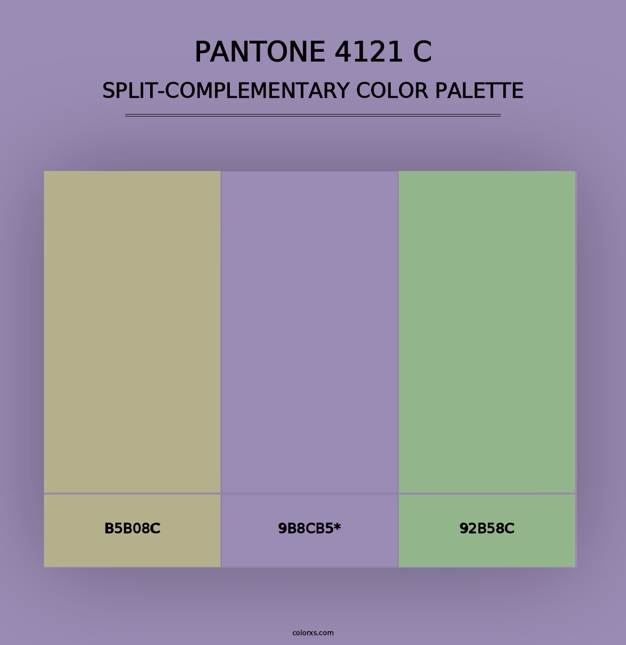 PANTONE 4121 C - Split-Complementary Color Palette