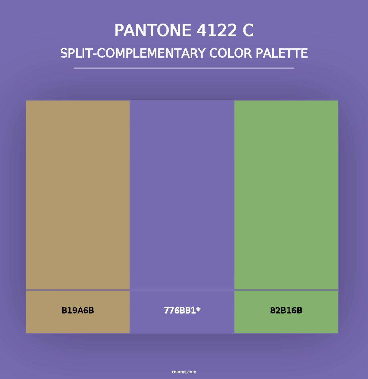 PANTONE 4122 C - Split-Complementary Color Palette