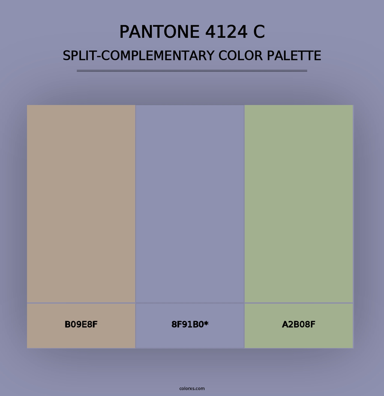 PANTONE 4124 C - Split-Complementary Color Palette