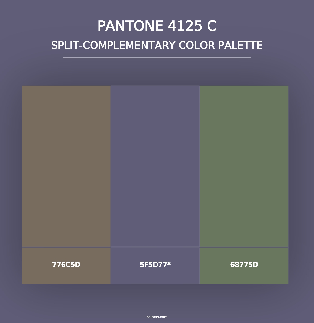 PANTONE 4125 C - Split-Complementary Color Palette