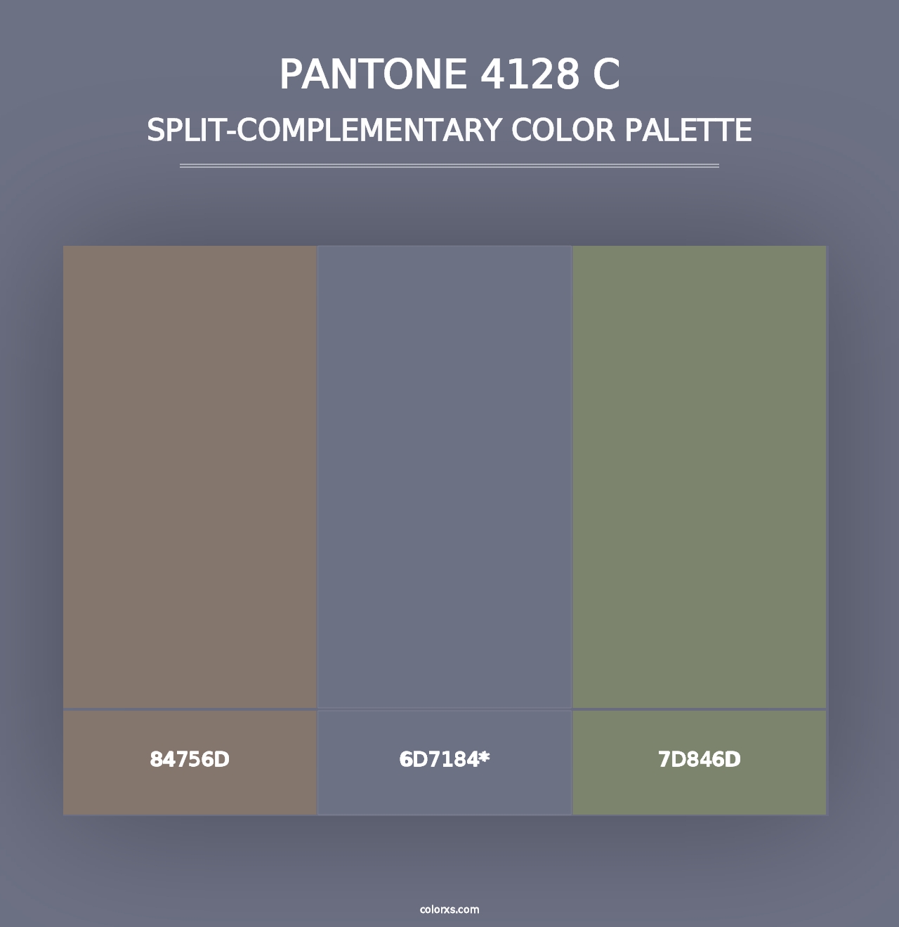 PANTONE 4128 C - Split-Complementary Color Palette