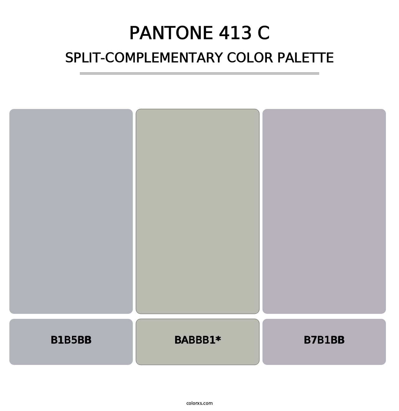 PANTONE 413 C - Split-Complementary Color Palette