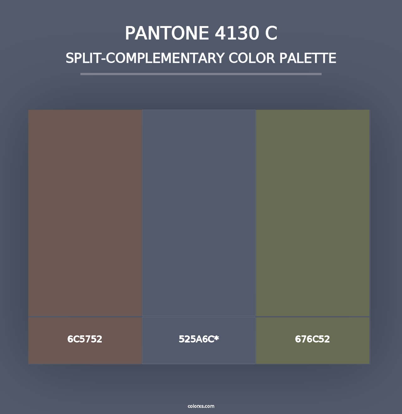 PANTONE 4130 C - Split-Complementary Color Palette