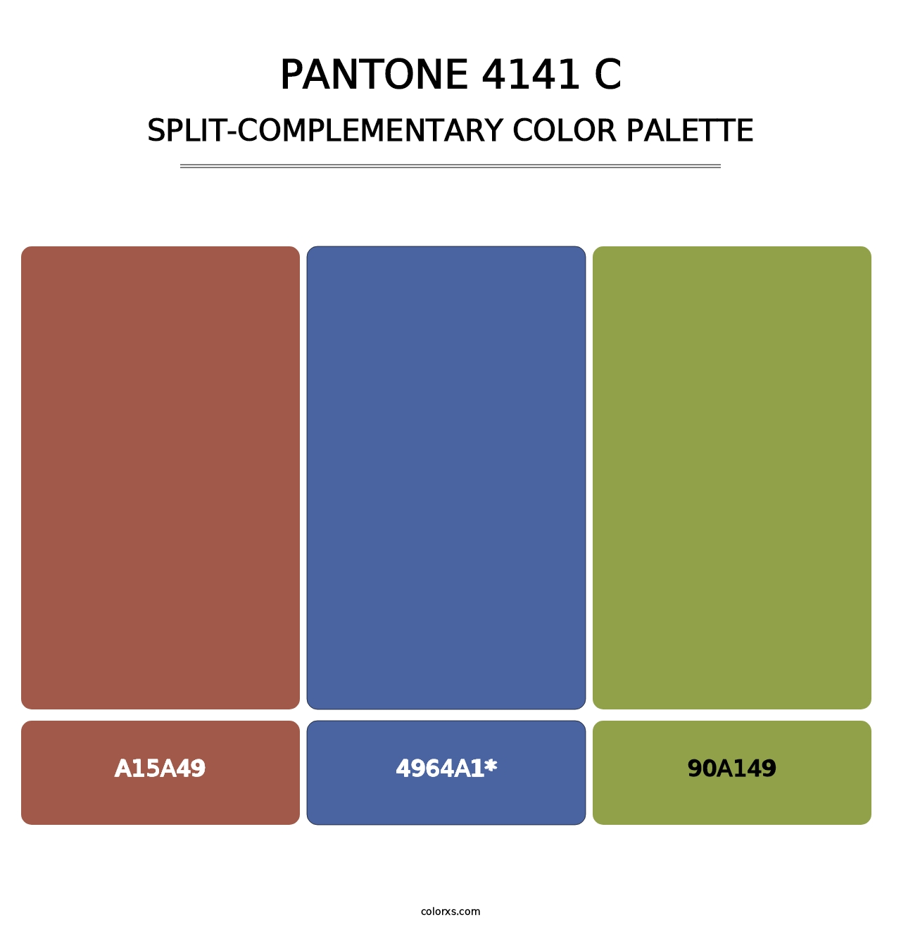 PANTONE 4141 C - Split-Complementary Color Palette