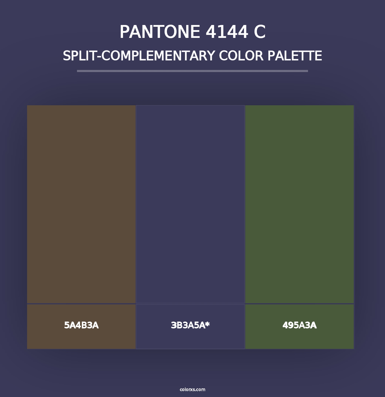 PANTONE 4144 C - Split-Complementary Color Palette