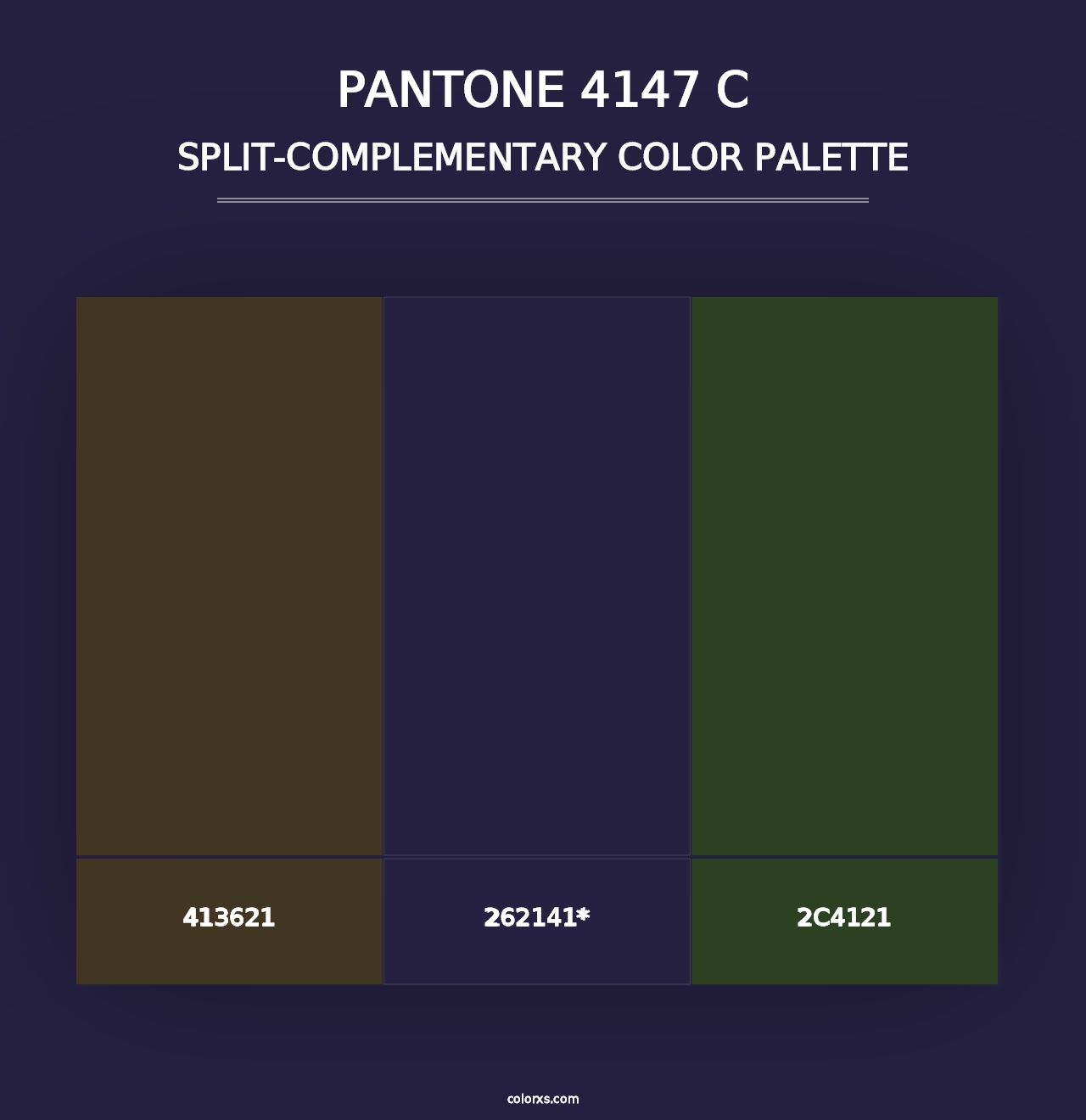 PANTONE 4147 C - Split-Complementary Color Palette