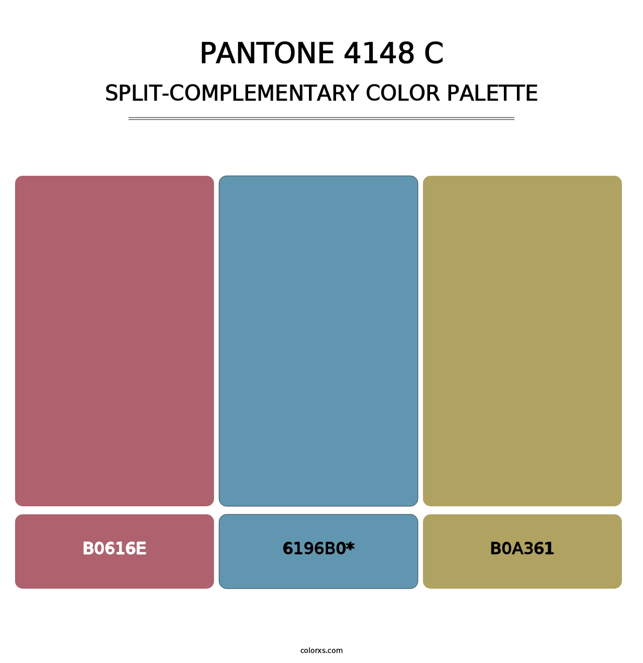 PANTONE 4148 C - Split-Complementary Color Palette