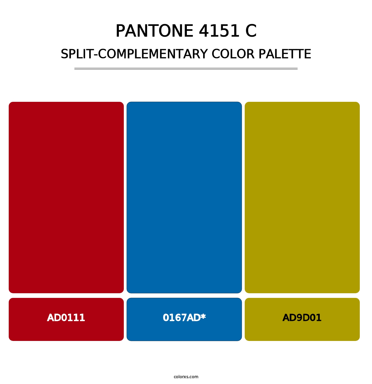 PANTONE 4151 C - Split-Complementary Color Palette