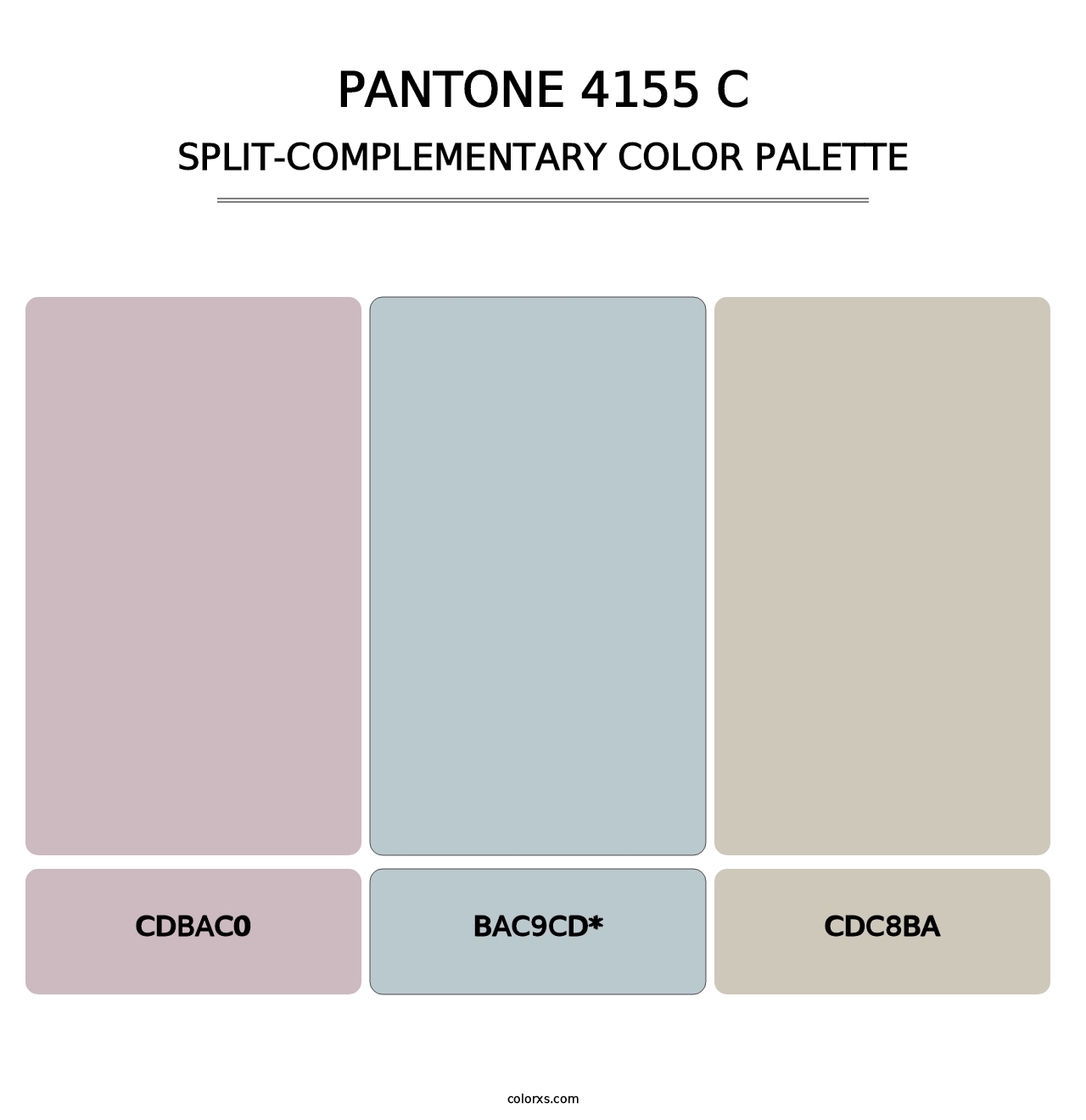 PANTONE 4155 C - Split-Complementary Color Palette