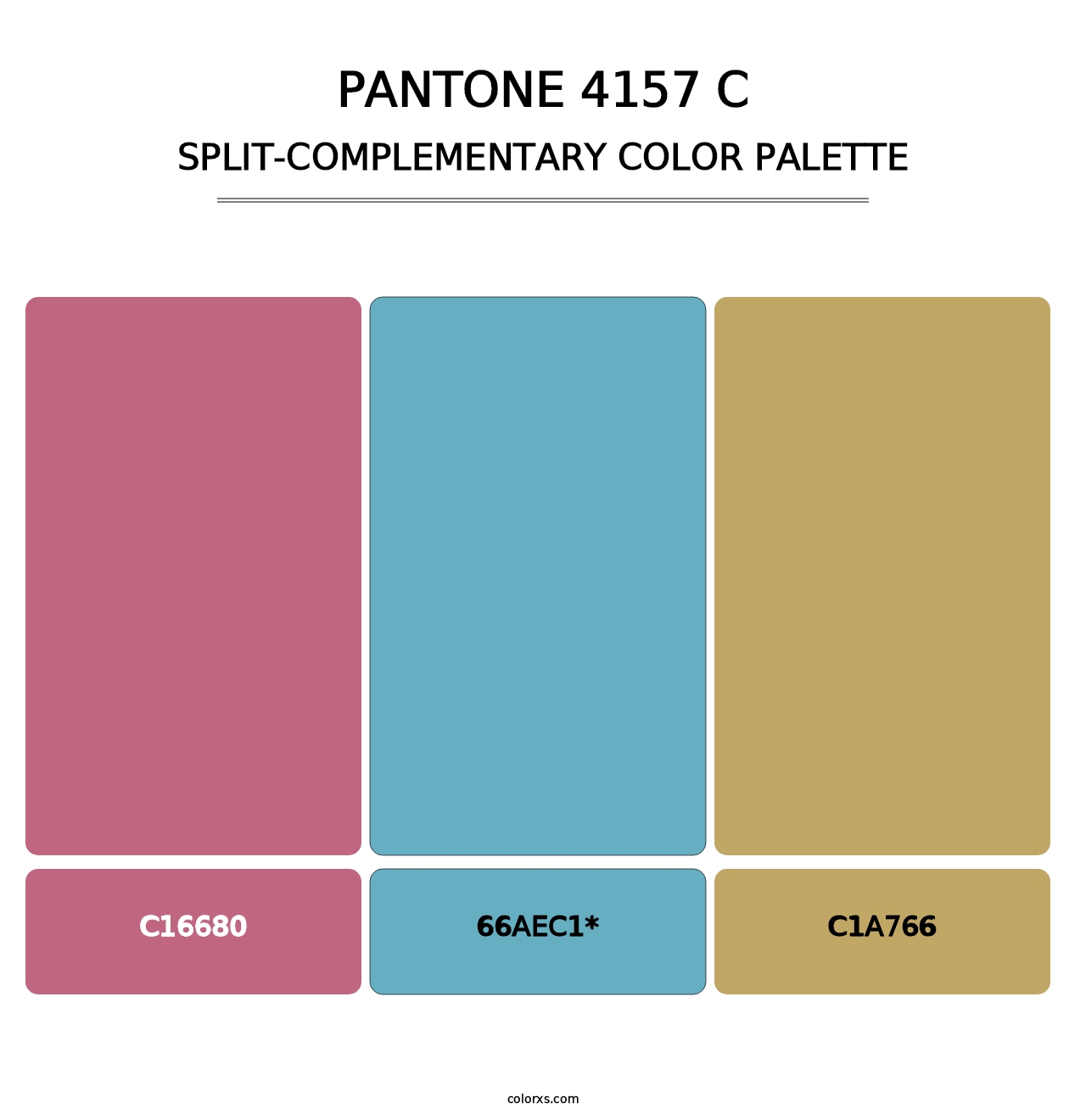 PANTONE 4157 C - Split-Complementary Color Palette