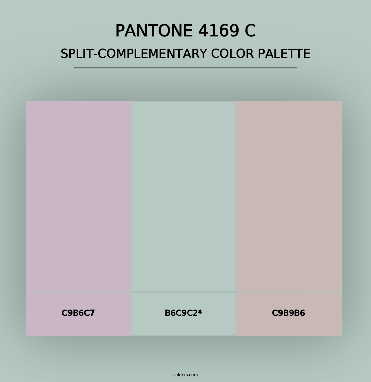 PANTONE 4169 C - Split-Complementary Color Palette