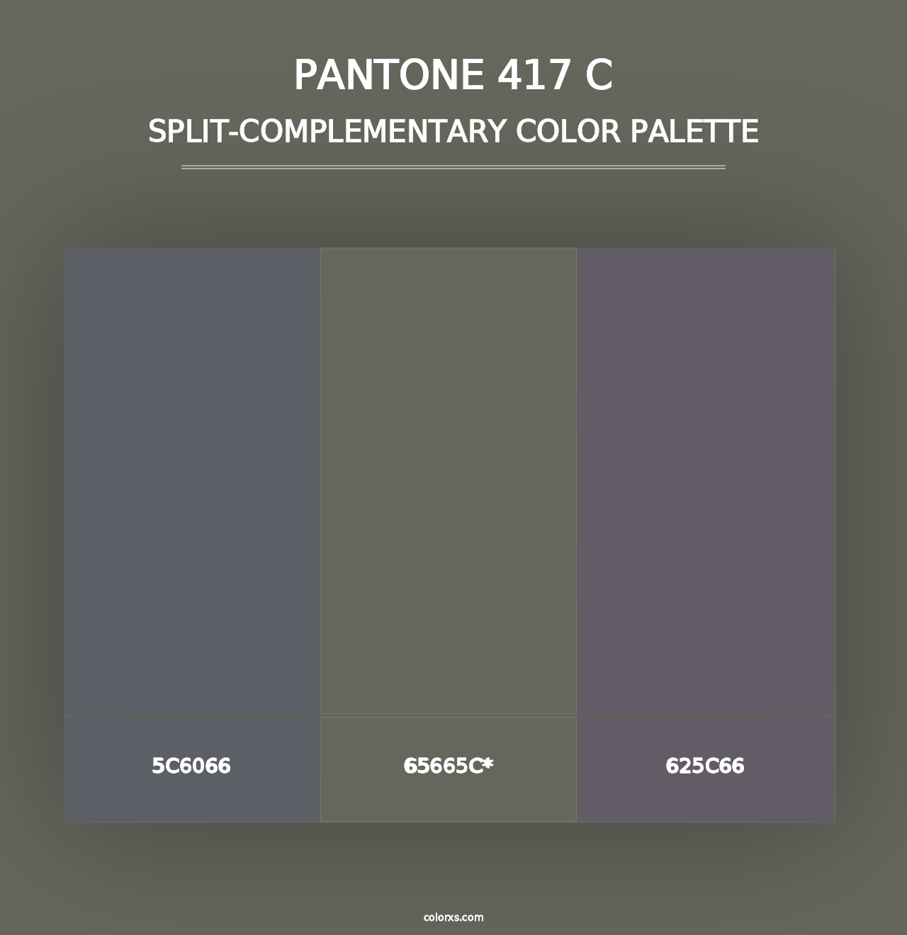 PANTONE 417 C - Split-Complementary Color Palette