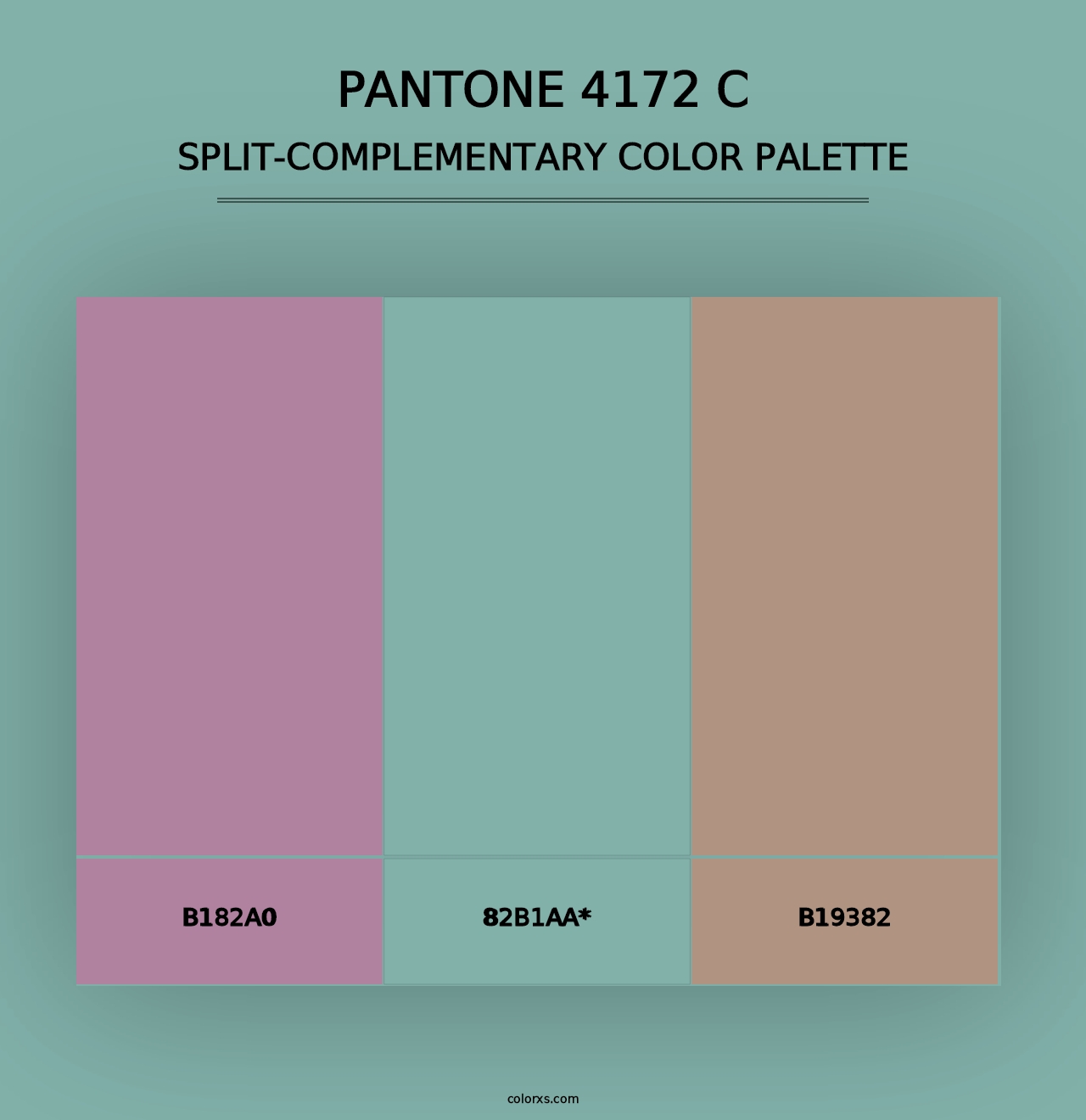 PANTONE 4172 C - Split-Complementary Color Palette