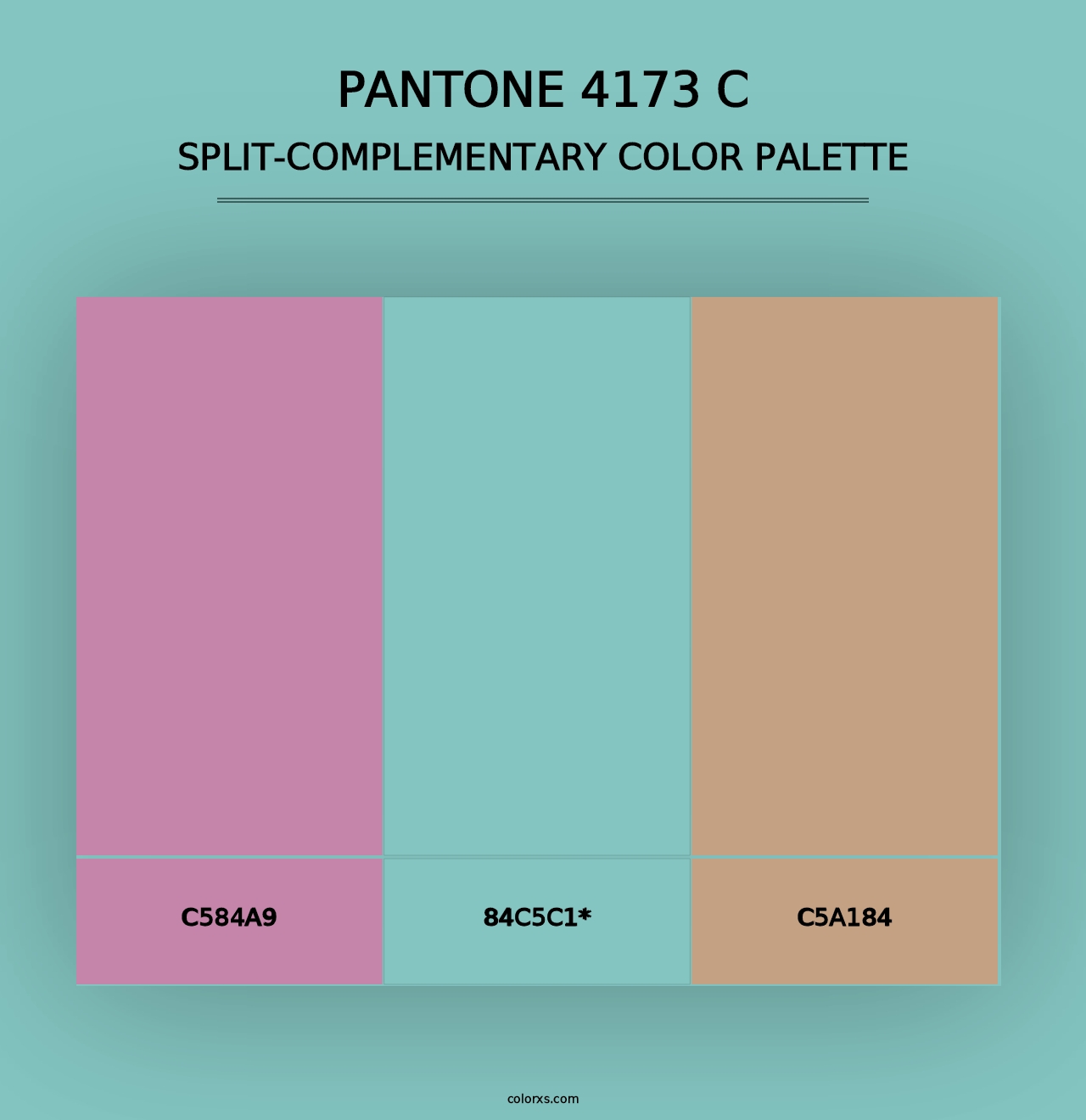 PANTONE 4173 C - Split-Complementary Color Palette