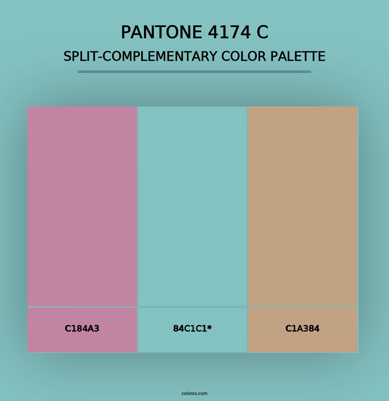 PANTONE 4174 C - Split-Complementary Color Palette