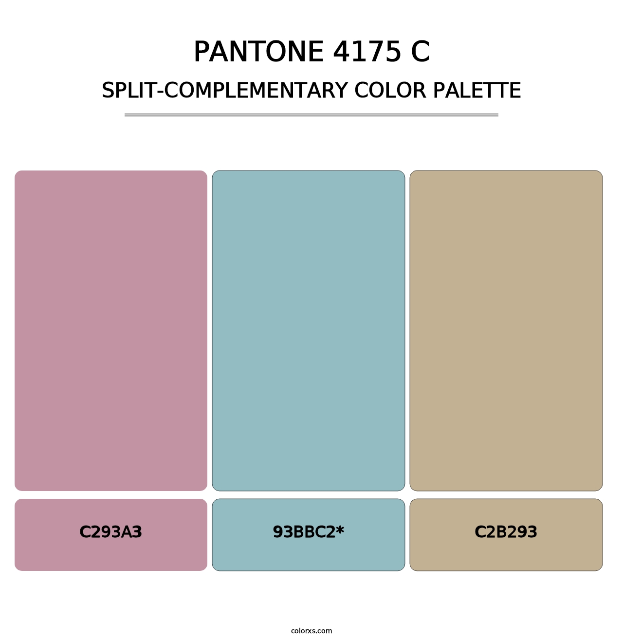 PANTONE 4175 C - Split-Complementary Color Palette