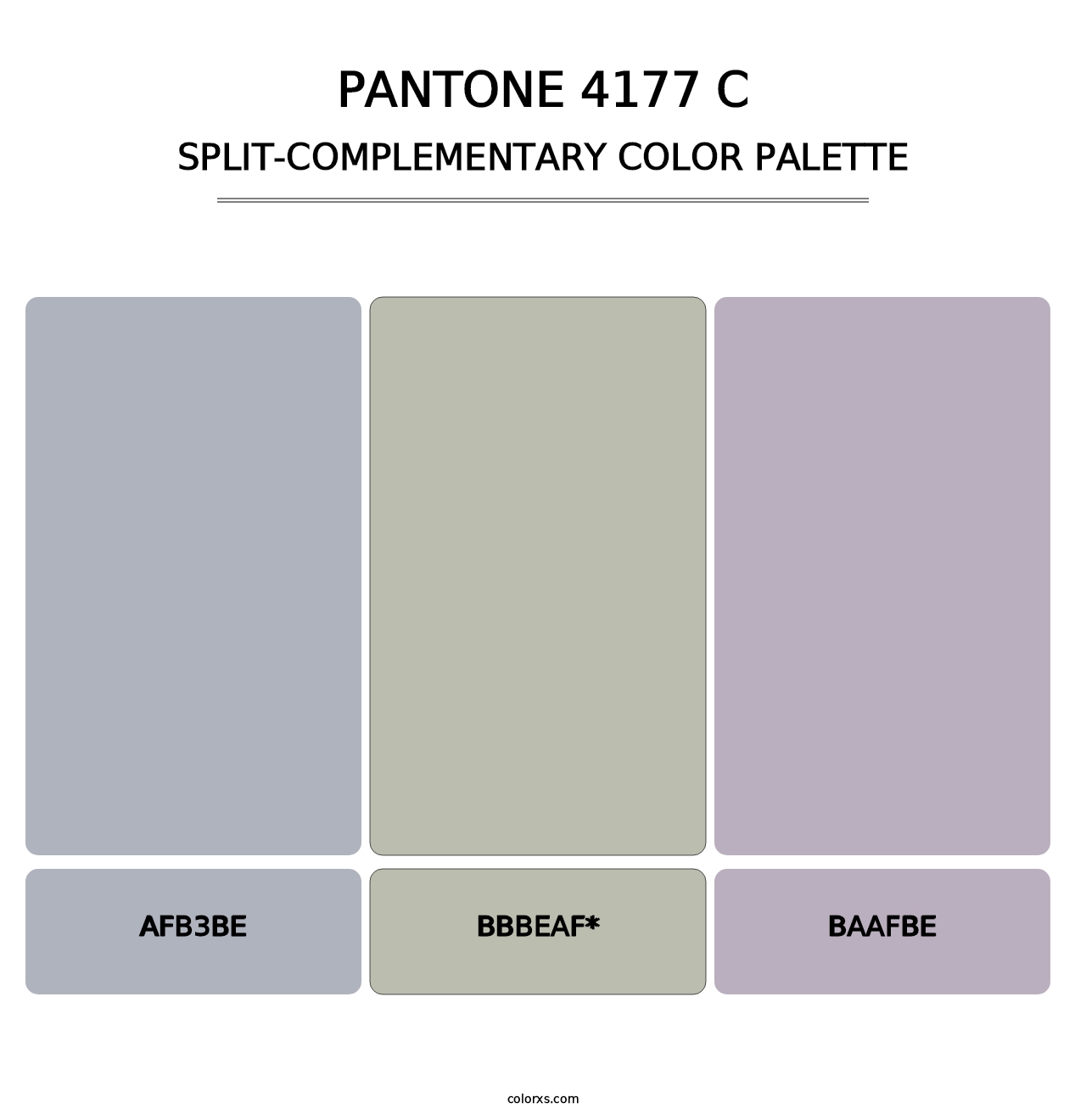 PANTONE 4177 C - Split-Complementary Color Palette