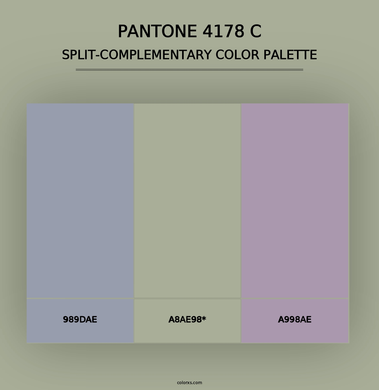 PANTONE 4178 C - Split-Complementary Color Palette