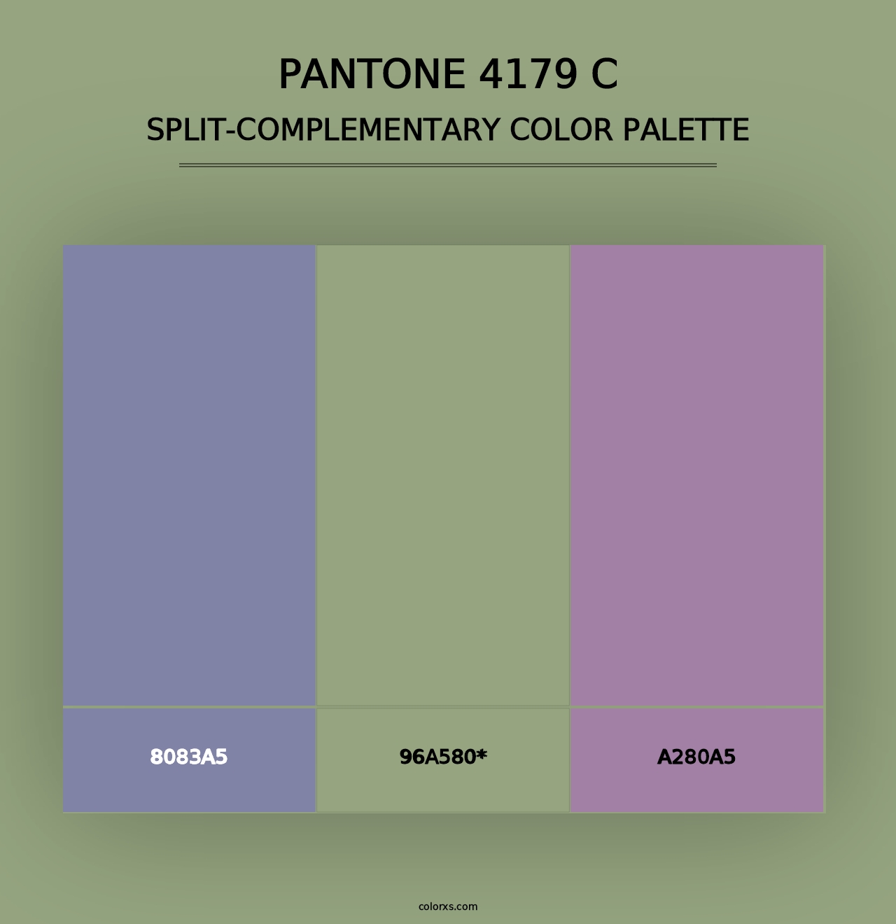 PANTONE 4179 C - Split-Complementary Color Palette