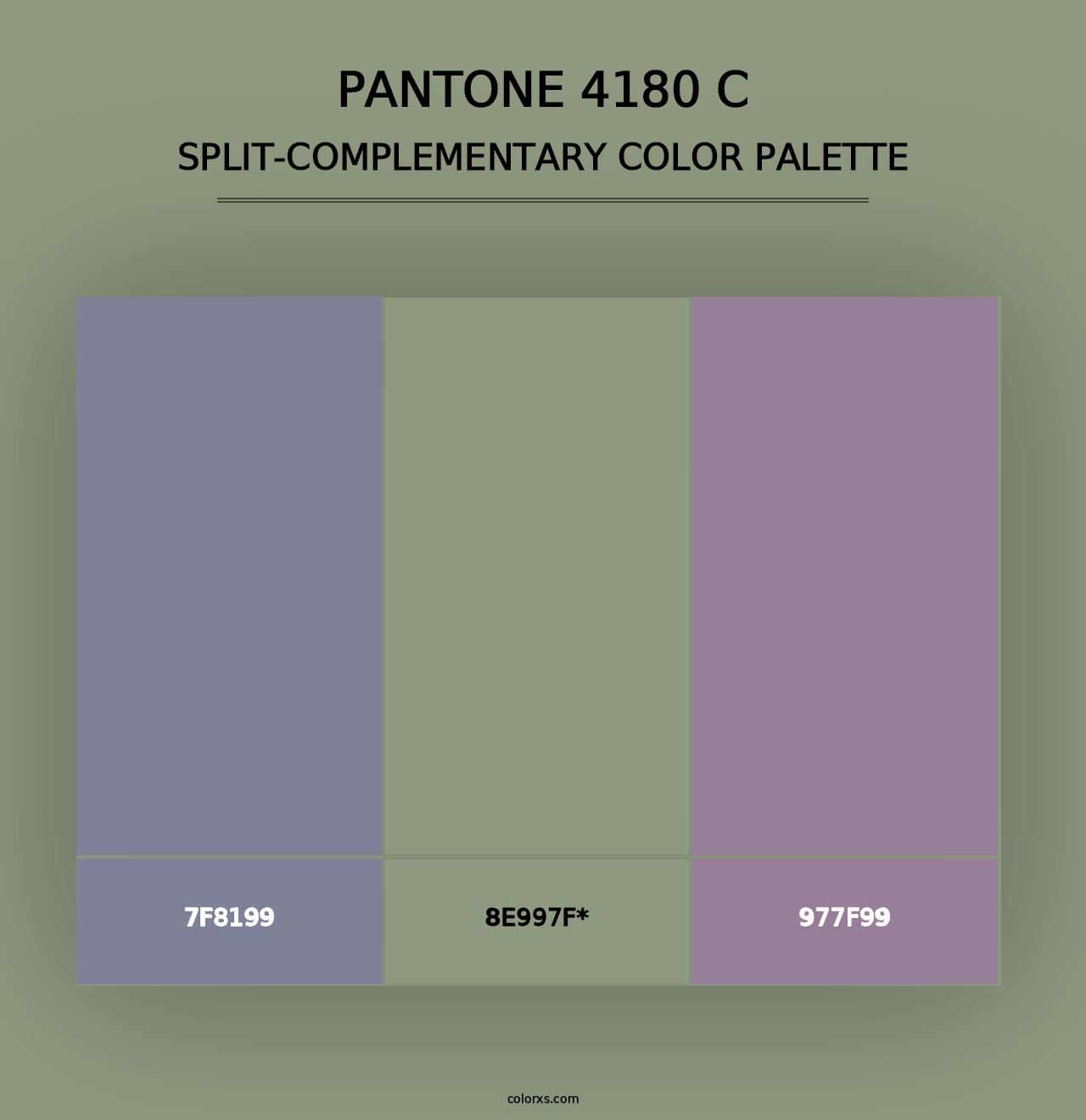 PANTONE 4180 C - Split-Complementary Color Palette