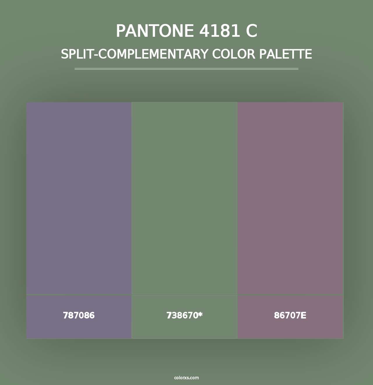 PANTONE 4181 C - Split-Complementary Color Palette