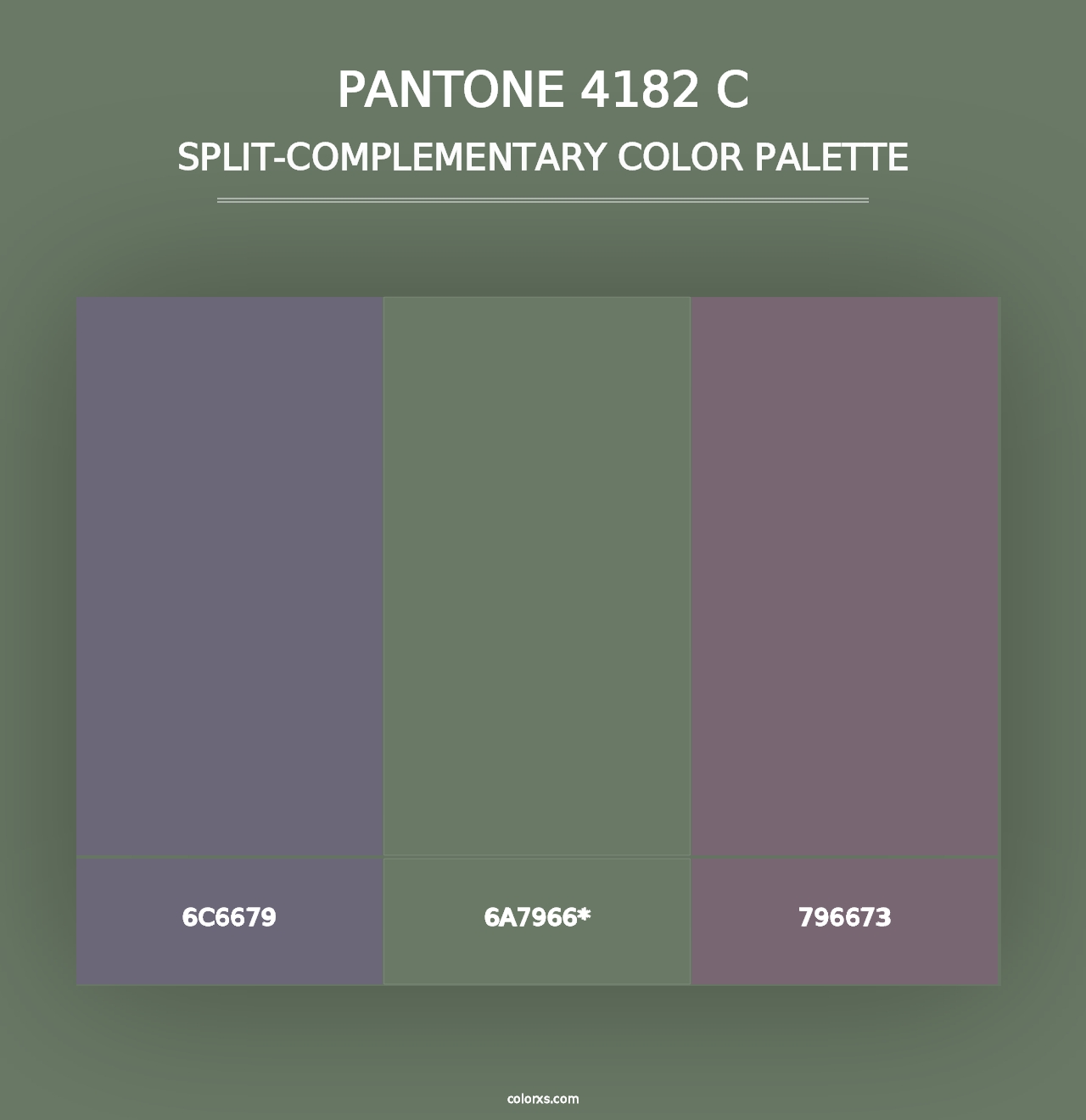 PANTONE 4182 C - Split-Complementary Color Palette