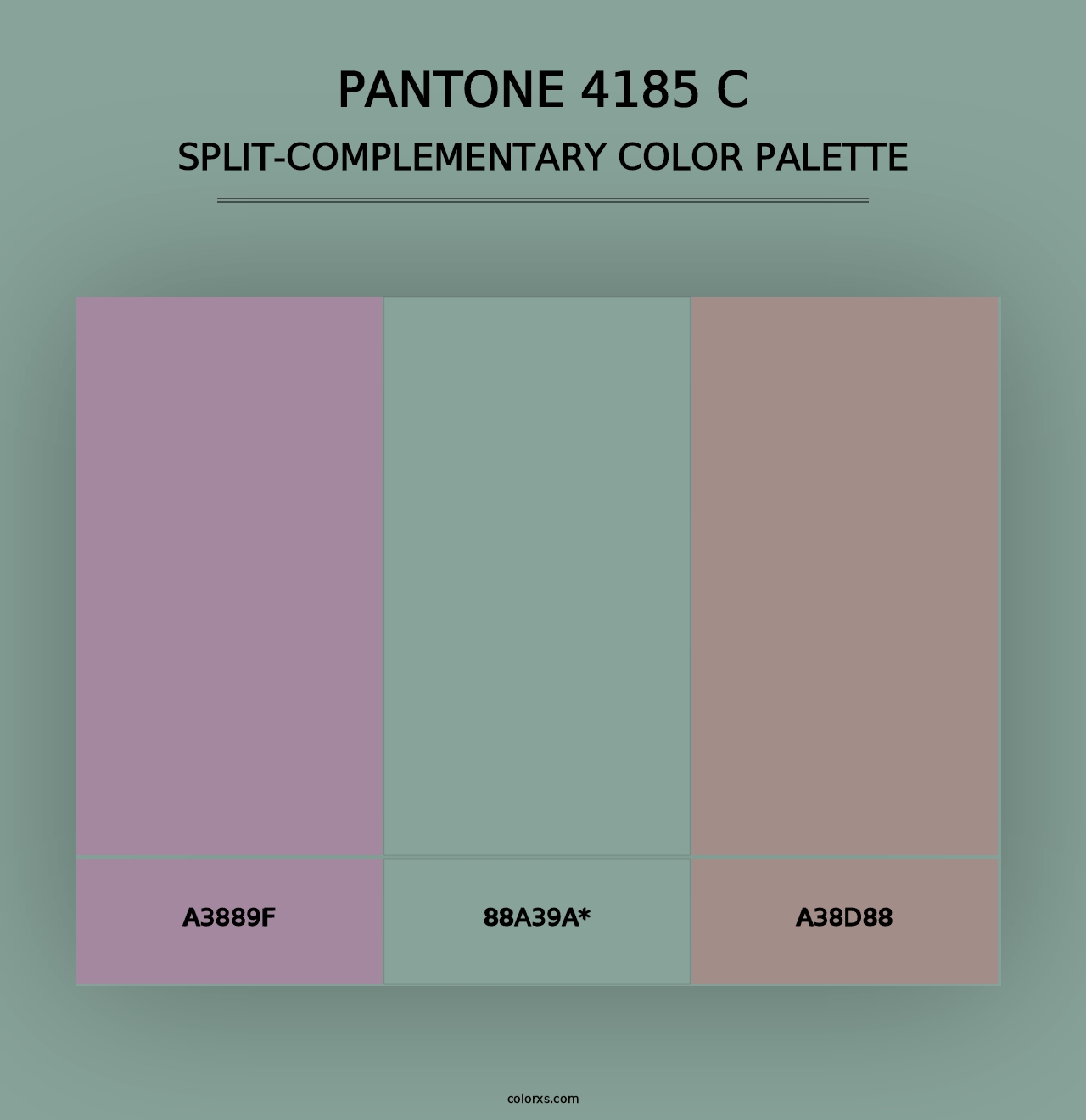 PANTONE 4185 C - Split-Complementary Color Palette