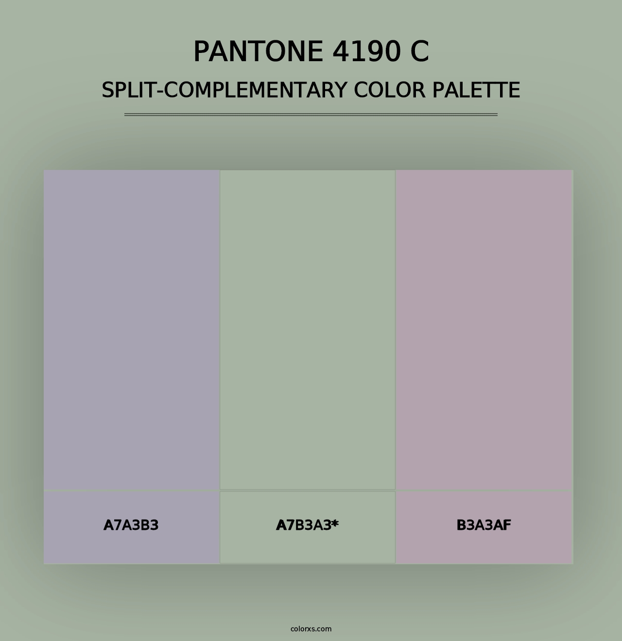 PANTONE 4190 C - Split-Complementary Color Palette