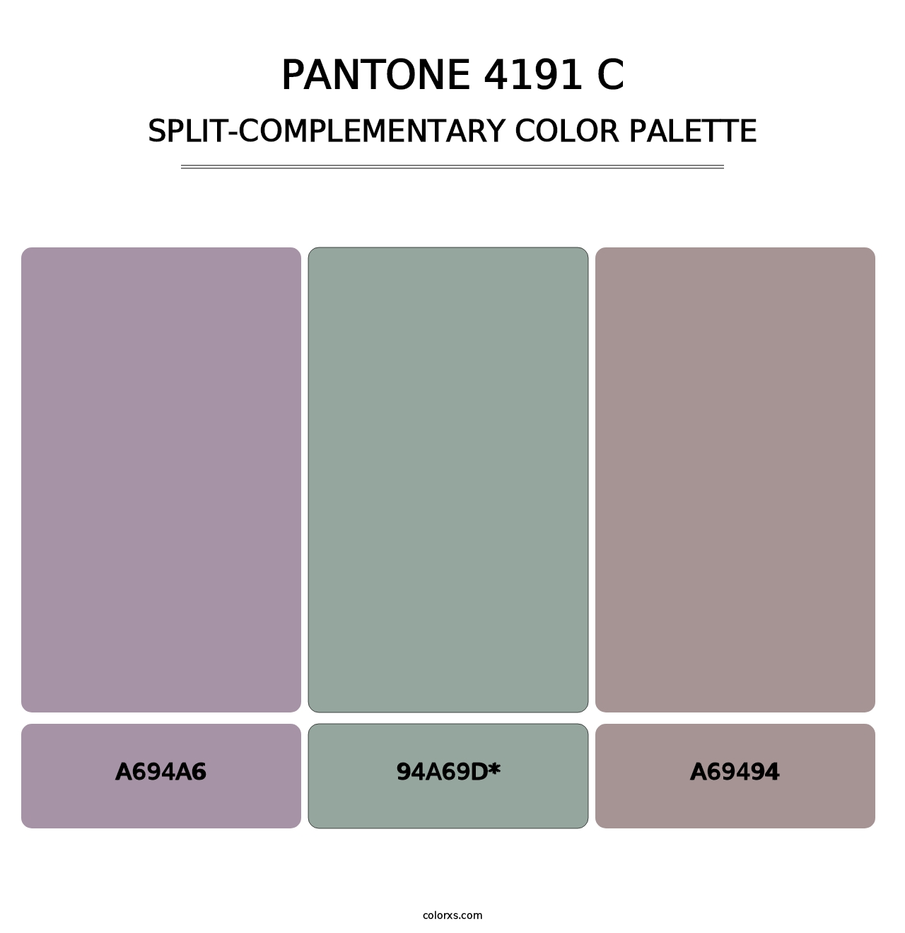 PANTONE 4191 C - Split-Complementary Color Palette