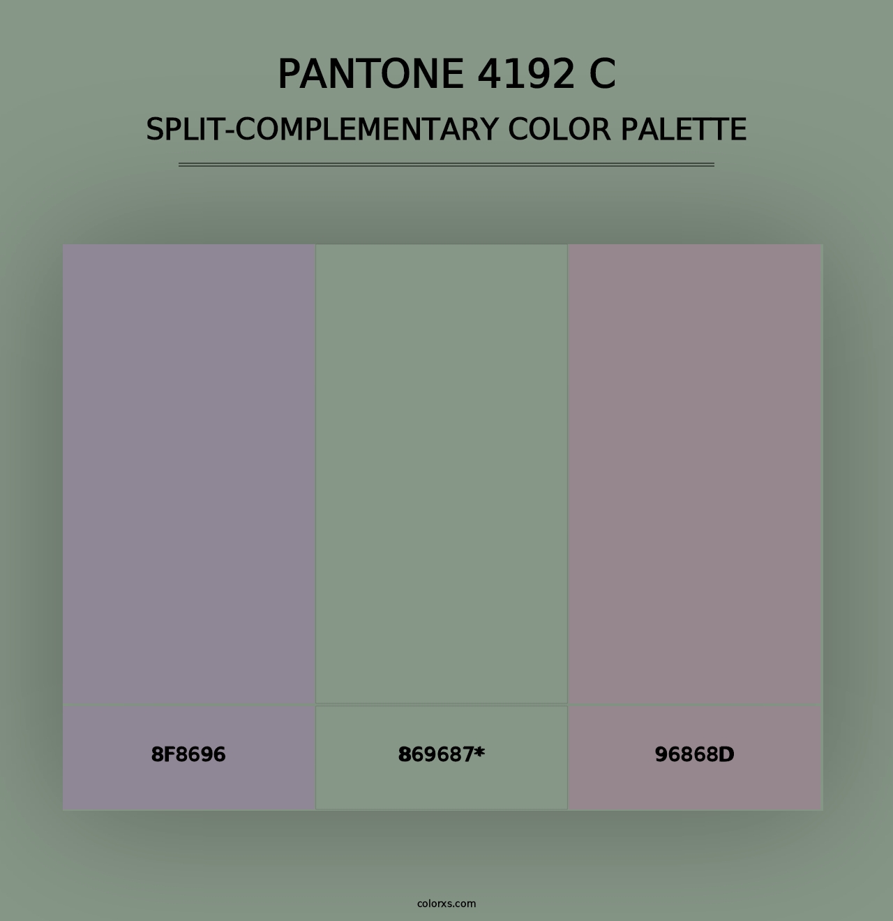 PANTONE 4192 C - Split-Complementary Color Palette