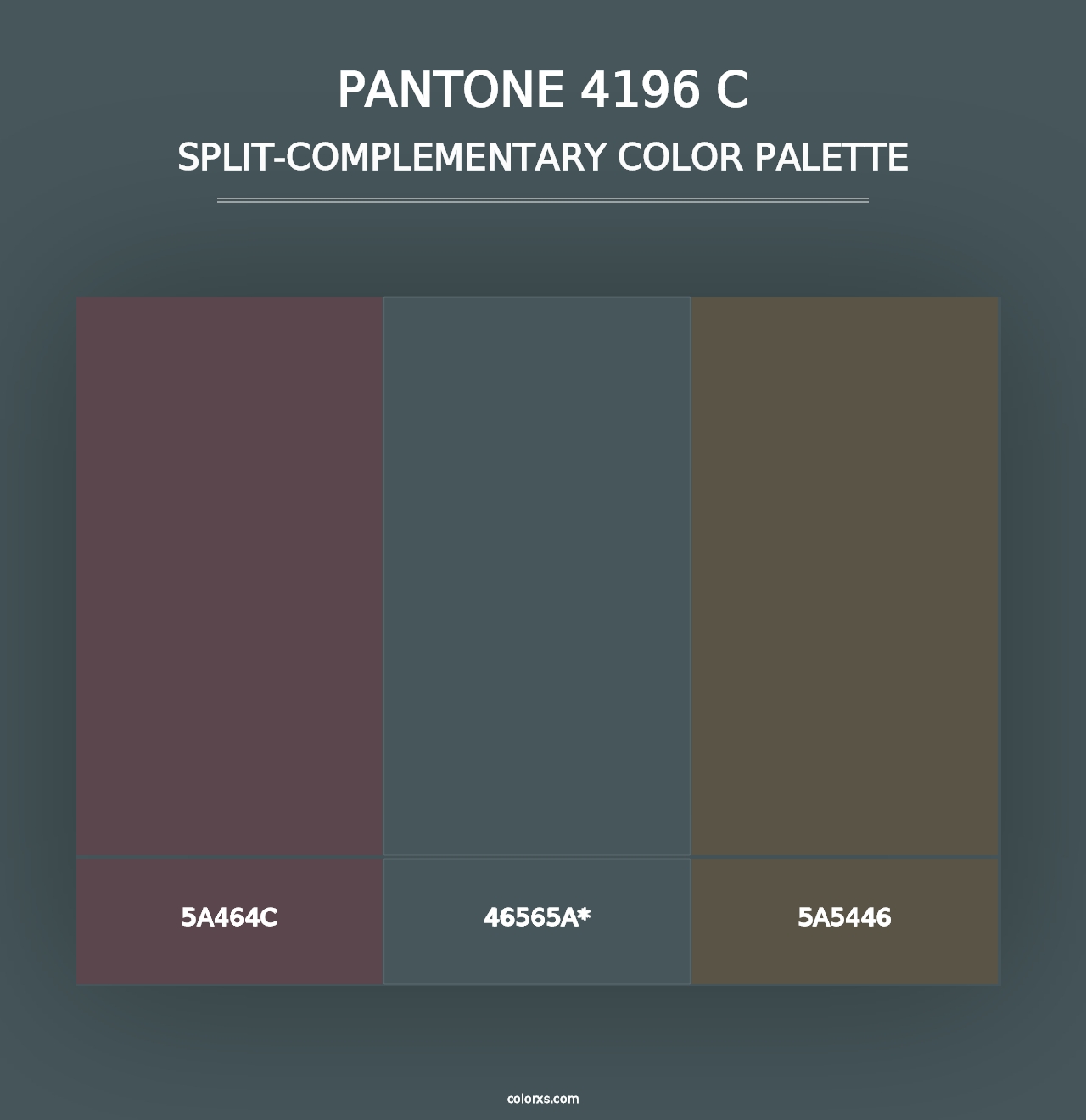 PANTONE 4196 C - Split-Complementary Color Palette